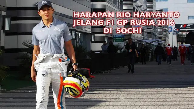 Harapan Rio Haryanto pebalap F1 asal Indonesia dari Manor Racing Team jelang sesi kualifikasi F1 GP Rusia 2016 di Sochi. Sumber video dari Manor Racing Team