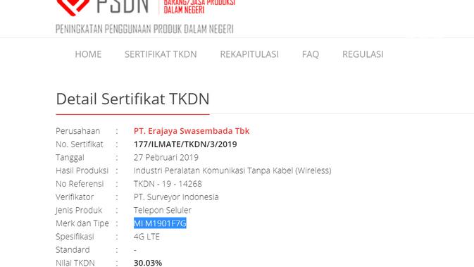 Redmi Note 7 mendapatkan sertifikat TKDN di Indonesia (Liputan6.com/ Agustin Setyo W)