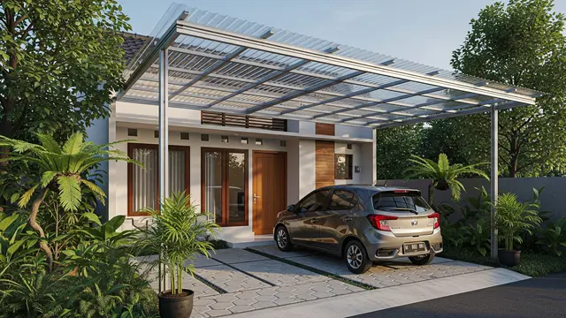 Desain Garasi Terbuka yang Cocok untuk Rumah Mungil/Gemini AI
