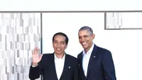 Presiden Joko Widodo disambut langsung oleh Presiden US Barack Obama saat KTT US-ASEAN di California (Foto: Setpres)