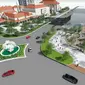 Desain pembangunan alun-alun Surabaya (Foto:Liputan6.com/Dian Kurniawan)