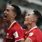 Pemain Timnas Indonesia, Beckham Putra (kiri) melakukan selebrasi bersama Rizky Ridho setelah mencetak gol ke gawang St Kitts and Nevis dalam laga semifinal FIFA Series 2026 di Stadion Utama Gelora Bung Karno (SUGBK), Senayan, Jakarta, Jumat (27/03/2026). (Bola.com/M Iqbal Ichsan)
