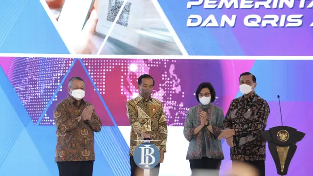 Presiden Republik Indonesia Joko Widodo, meluncurkan Kartu Kredit Pemerintah Domestik (KKP Domestik) pada 29 Agustus 2022 di Jakarta. (Dok BI)
