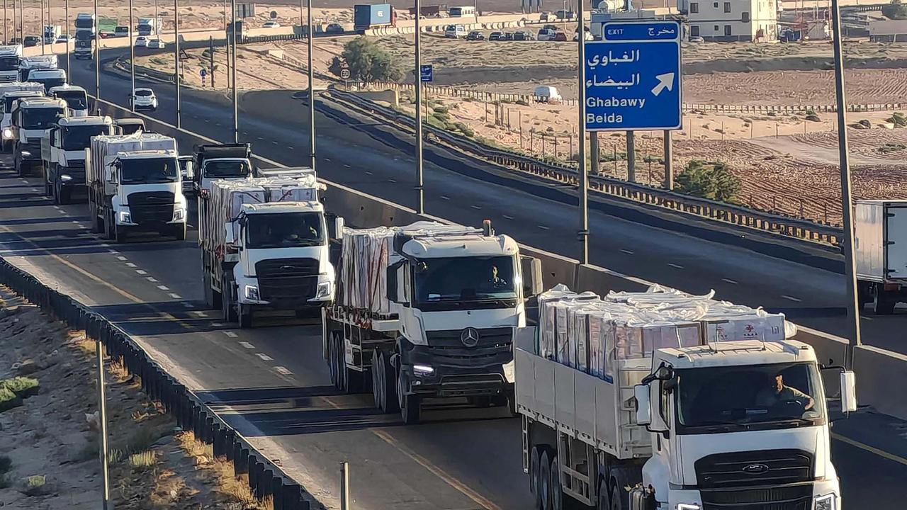 FOTO:  Israel Umumkan Jeda Taktis, Truk Bantuan Mulai Masuk Gaza