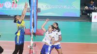 Tim puti Yuso Yogyakarta melangkah ke final Livoli Divisi I 2025&nbsp;setelah mengalahkan tim sekota Ganevo Yogyakarta 3-0 (25-22, 25-23, 25-22) di Sport Center Lamongan, Sabtu (1/11).&nbsp;(foto: PBVSI)