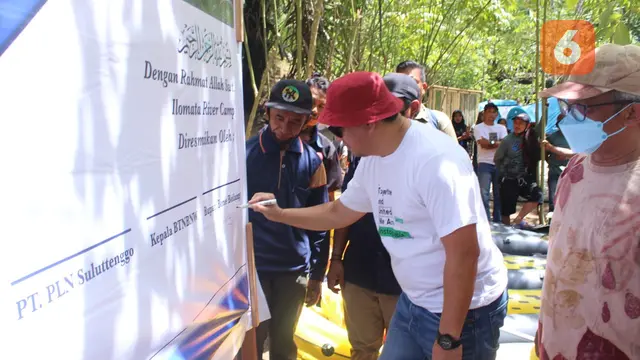 Bupati Bone Bolango, Hamim Pou saat mengresmikan wisata Ilomata River Camp (Arfandi/Liputan6.com)