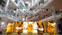 Penampilan Pikachu Pokemon pada saat Acara Pikachu's Indonesia Journey pada 20 September 2024 di Main Atrium Avenue, Jakarta (dok. Liputan6.com/(Maheza Nurmiagita))