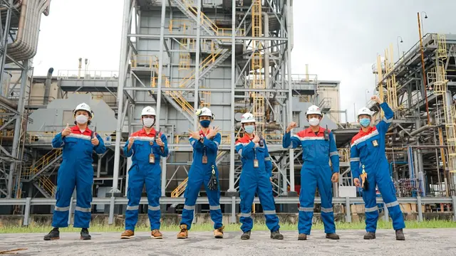PT Kilang Pertamina Internasional Refinery Unit III Plaju (Kilang Pertamina Plaju) catatkan produksi yang lampaui target sepanjang triwulan pertama 2022. (Dok Pertamina)