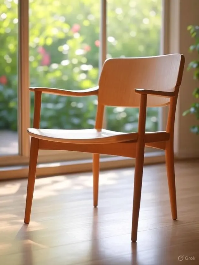 Kursi Kayu Bergaya Mid-Century Modern
