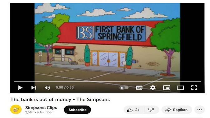 <p>Gambar Tangkapan Layar Video dari Channel YouTube Simpsons Clips.</p>