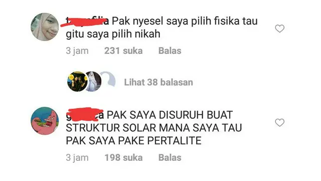 Daripada pilih fisika mending pilih mana ya?