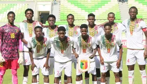 Starting XI Timnas Mali U-17 saat menghadapi Timnas Uzbekistan U-17 dalam laga perdana Piala Kemerdekaan 2025 di Stadion Utama Sumatera Utara, Deli Serdang, Selasa (12/8/2025). (Dok. Piala Kemerdekaan).