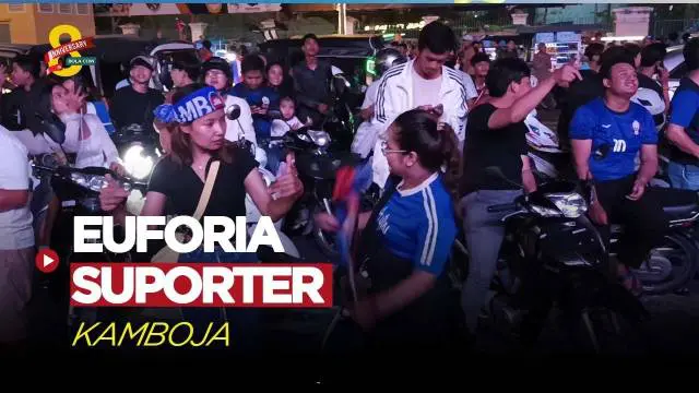 Berita Video, euforia suporter Kamboja saat nonton bareng pertandingan SEA Games 2023 pada Minggu (7/5/2023)