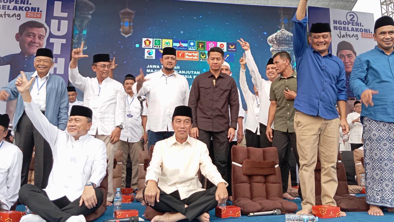 Hadiri Kampanye Terakhir Pilkada Jateng, Jokowi Yakin Luthfi-Yasin Menang