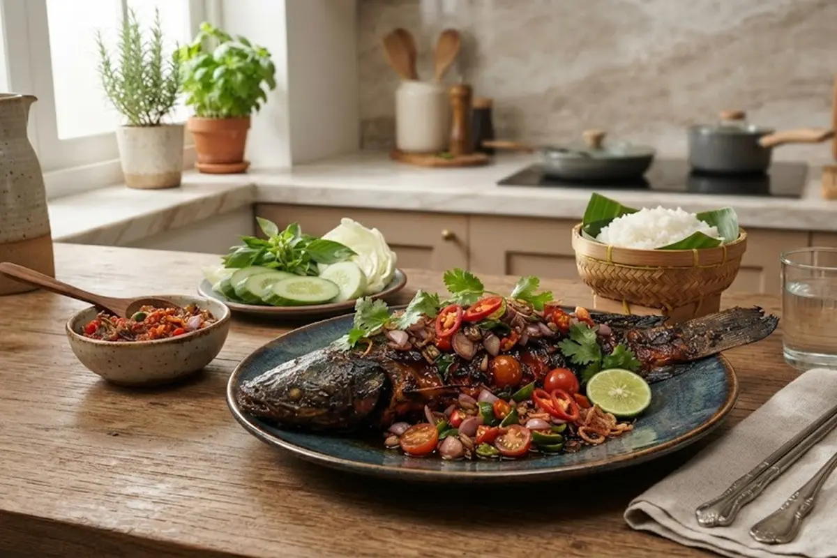 Resep Lele Bakar Teflon Sambal Kecap