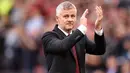 Ole Gunnar Solskjaer merupakan mantan pemain Manchester United yang sukses mempersembahkan beberapa gelar seperti 6 titel Liga Inggris dan satu trofi Liga Champions. Pada Desember 2018, ia kembali ke Old Trafford sebagai pelatih Setan Merah untuk menggantikan Jose Mourinho. (AFP/Oli Scarff)