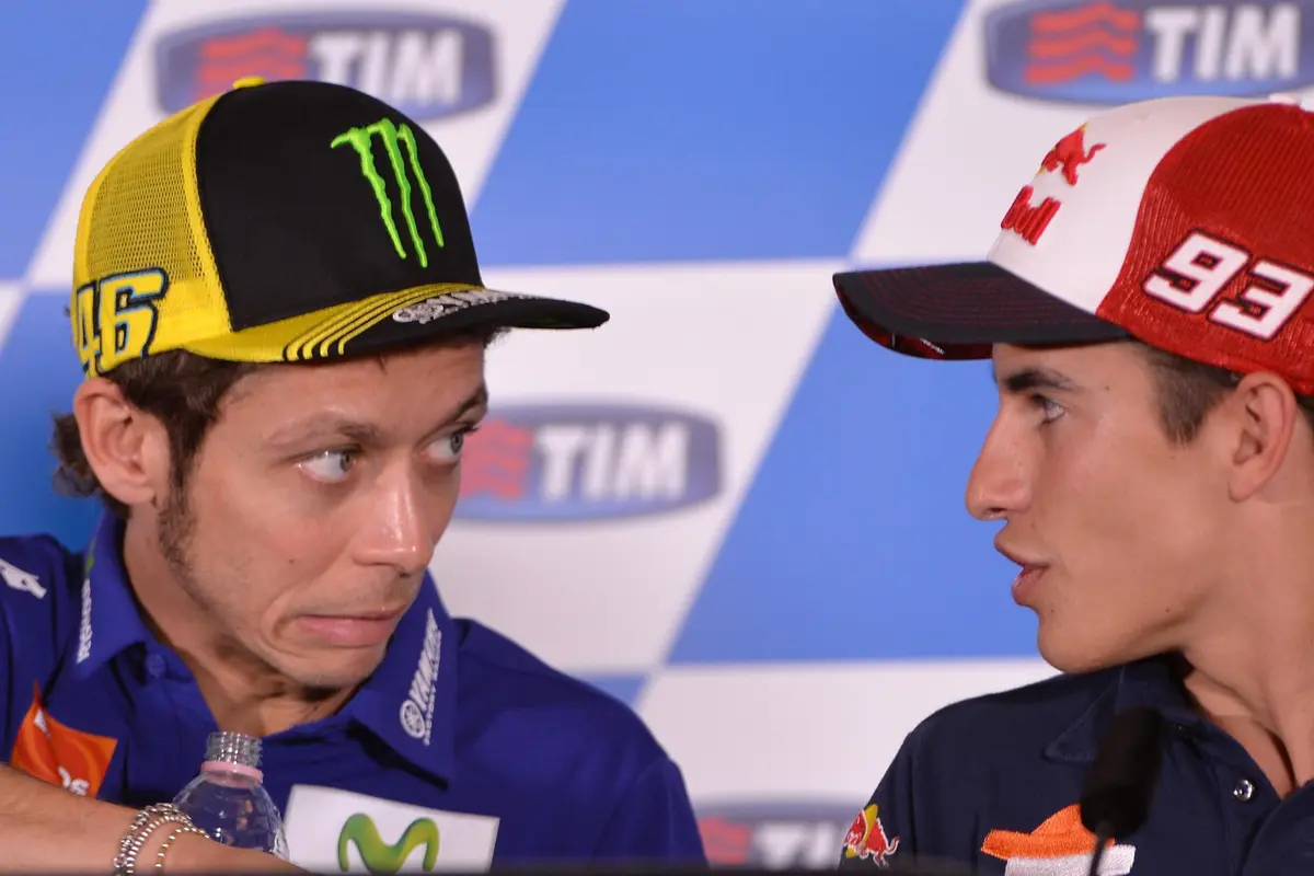Valentino Rossi dan Marc Marquez