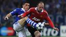 Manchester United. Wayne Rooney dkk juga pernah 12 kali tampil di semifinal Liga Champions. Terakhir kali mereka tampil di semifinal adalah di musim 2010/2011 saat menyingkirkan Schalke. Di partai final MU harus mengakui keunggulan Barcelona dengan skor 1-3. (AFP/Patrik Stollarz)
