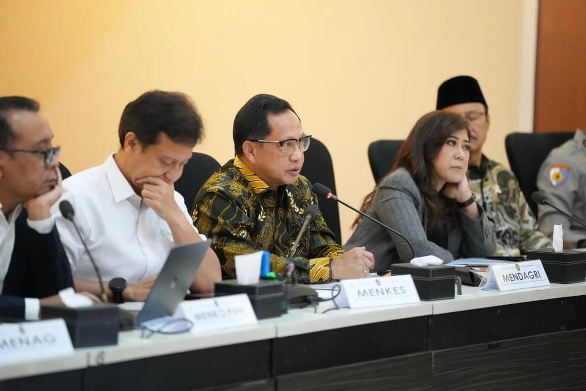 Mendagri saat Rakor Tingkat Menteri Sinkronisasi Koordinasi dan Pengendalian (SKP) Pencegahan dan Penanganan Masalah Kesehatan Jiwa pada Anak dan Remaja.