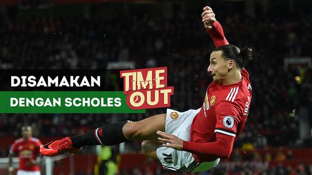 Legenda Manchester United, Louis Saha, menyamakan kiprah Zlatan Ibrahimovic dengan Paul Scholes.