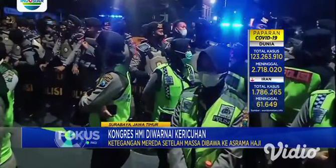 VIDEO: Kericuhan Terjadi Pada Kongres HMI di Surabaya