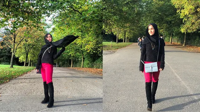 5 Gaya Hijab Modis ala Elfira Loy, Pacar Baru Baim Wong
