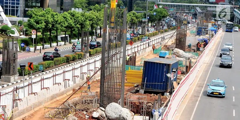 LRT Ruas Cawang-Dukuh Atas Memasuki Tahap Pengecoran Tiang Pancang