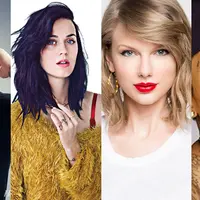 Justin Bieber, Katy Perry, Taylor Swift, Wiz Khalifa