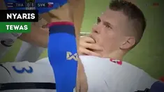 Mantan bek Liverpool, Martin Skrtel nyaris tewas saat Slovakia hadapi Thailand di turnamen King's Cup 2018, Minggu (25/3/2018)