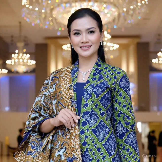 Model batik wanita terbaru (image by Meta AI)