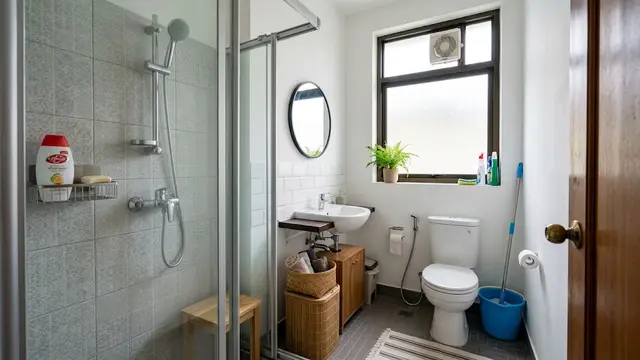 Model Kamar Mandi Kecil dengan Shower yang Tetap Terlihat Luas