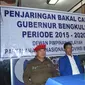 Seorang bakal calon gubernur Bengkulu mengikuti proses penjaringan di partai politik (Liputan6.com/Yuliardi Hardjo Putra)