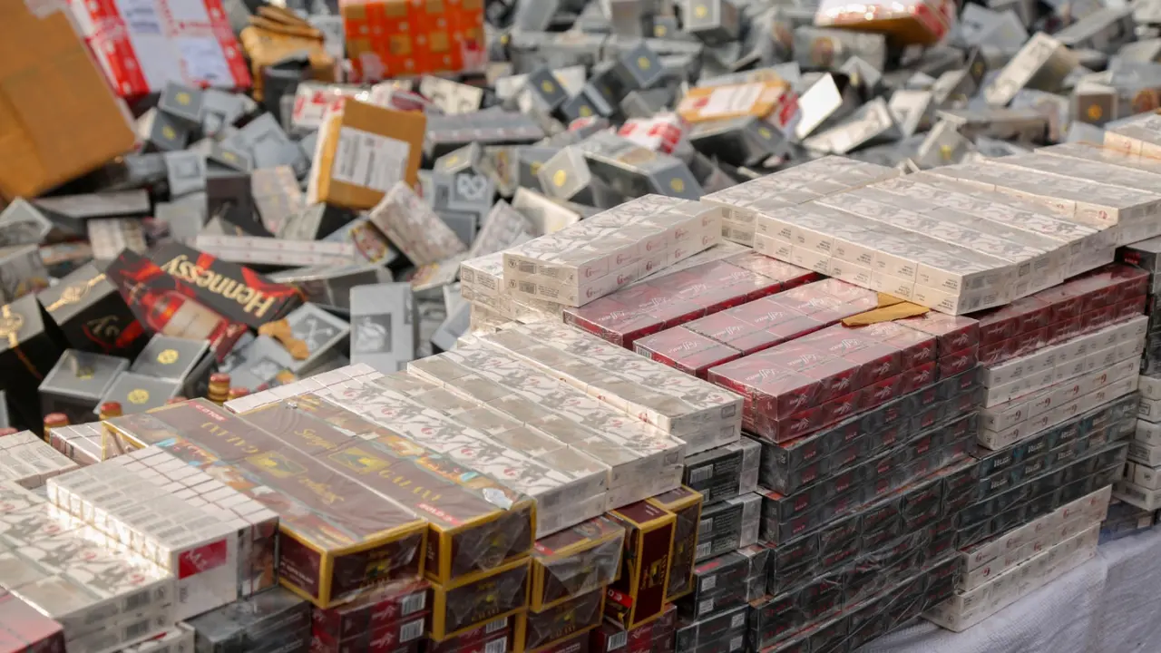 Bea Cukai Luwuk menindak 2.610 bungkus atau 52.200 batang rokok diduga ilegal di Kecamatan Totikum, Kabupaten Banggai Kepulauan, pada Jumat, 8 November 2024. (Istimewa)
