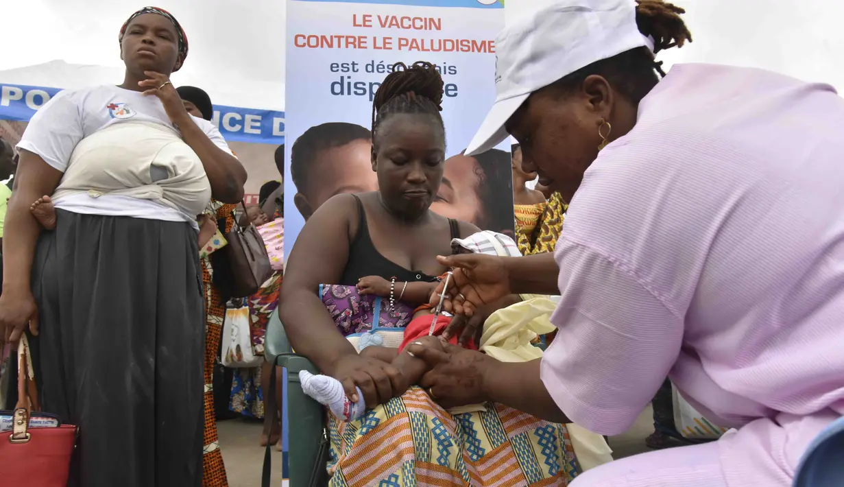 Vaksin ini juga telah disetujui oleh Ghana, Nigeria, Burkina Faso dan Republik Afrika Tengah. (AP Photo/Diomande Ble Blonde)