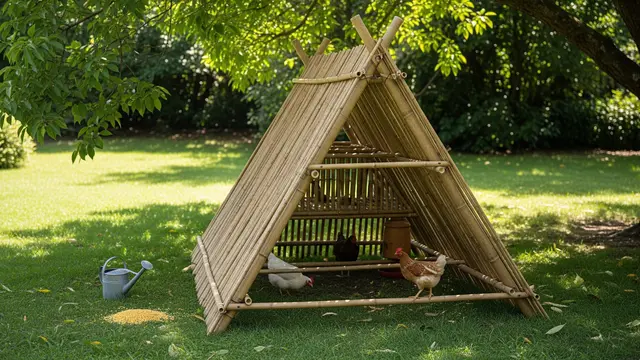 Kandang A-Frame Segitiga Terbuka