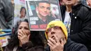 Empat dari Enam sandera yang dibebaskan di antaranya ada Eliya Cohen, Tal Shoham, Omer Shem Tov, dan Omer Wenkert. (Jack GUEZ/AFP)