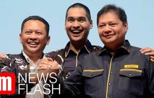VIDEO: Kemesraan Bamsoet dan Airlangga di Pembacaan Sumpah Jabatan Pimpinan MPR