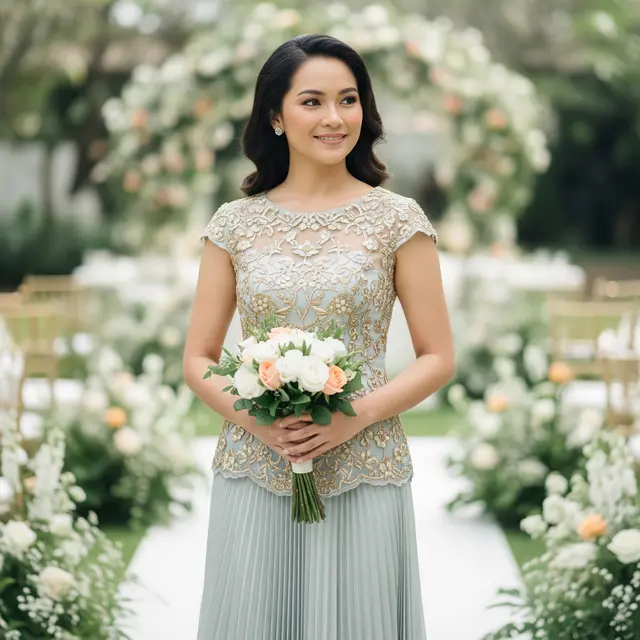 Baju Bridesmaid Atas Bawah yang Elegan (Gemini AI)