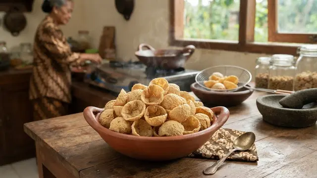 Membuat Kerupuk Kulit Tahu