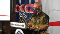 Juru Bicara Penanganan COVID-19 di Indonesia, Achmad Yurianto saat konferensi pers Corona di  Graha BNPB, Jakarta, Jumat (10/4/2020). (Dok Badan Nasional Penanggulangan Bencana/BNPB)