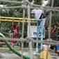 Anak-anak bermain di RPTRA Taman Kenanga, Jakarta, Selasa (28/9). Di mana taman tersebut akan dibangun di Jakarta Utara, Barat dan Pusat. Di mana empat RPTRA di Jakpus, lima di Jakut, dan dua di Jakarta Barat. (Liputan6.com/Faizal Fanani)