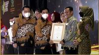 Wakil Menteri Kesehatan Dante Saksono Harbuwono pada acara Penganugerahan Penghargaan Bidang Kesehatan Lingkungan sebagai rangkaian Peringatan Hari Kesehatan Nasional (HKN) yang ke-58 di Jakarta, Rabu (23/11/2022). (Ist)
