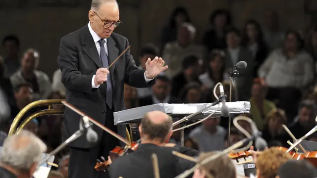 Ennio Morricone (AP Photo/Boris Grdanoski, file)