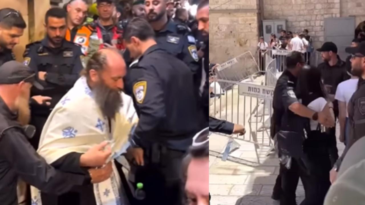 Sampai Todongkan Pistol, Begini Kelakuan Bengis Aparat Israel Larang Umat Kristen Masuk Gereja Makam Suci di Palestina