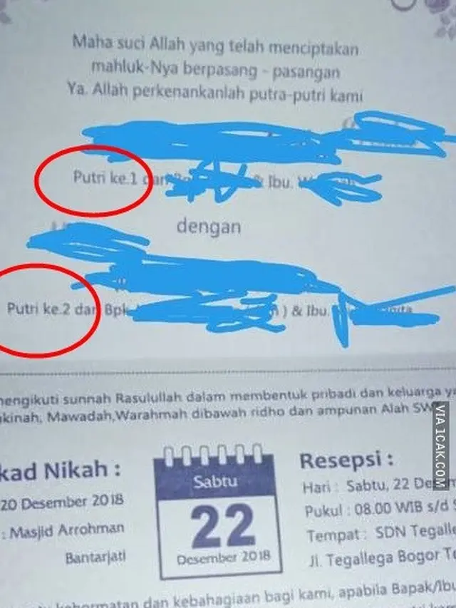 6 Momen Tidak Disengaja Salah Tulis di Undangan Nikah Ini Bikin Senyum