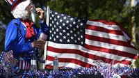 Parade Fourth of July untuk merayakan kemerdekaan Amerika Serikat (AS) di Buffalo Gap, Texas, Selasa (4/7/2023). (Ronald W. Erdrich/The Abilene Reporter News-via AP)