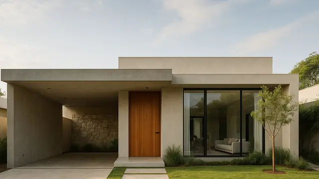 Desain Rumah 1 Lantai Minimalis Modern Elegan