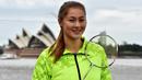 3. Gronya Somerville - Kecantikan dimiliki pemain ganda putri Australia ini. Namanya semakin mencuat usai dikabarkan memiliki hubungan yang baik dengan Kevin Sanjaya Sukamuljo. (AFP/Saeed Khan)