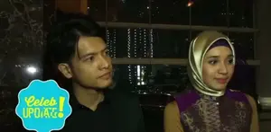 Dhini Aminarti dan Dimas Seto ikut berbahagia di resepsi pernikahan Ben Kasyafani dan Nesyana Ayu Nabila.