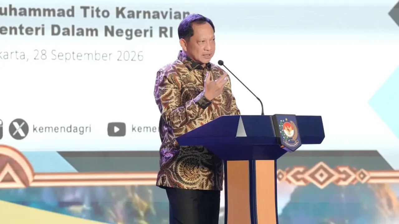 Mendagri Muhammad Tito Karnavian dalam acara  Apresiasi Pemerintah Daerah Berprestasi 2026 Batch II Regional Papua di Jakarta.